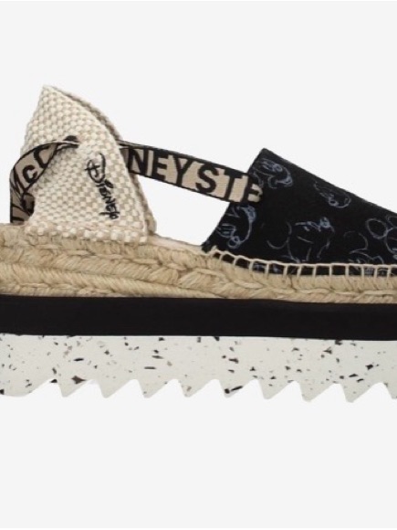 Disney Women’s Black And Natural Platform Espadrille Sandal